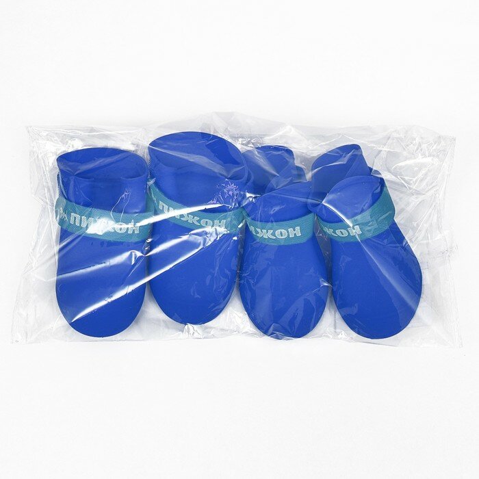 Сапоги резиновые Пижон, набор 4 шт., р-р S (подошва 4 Х 3 см), синие - фотография № 5