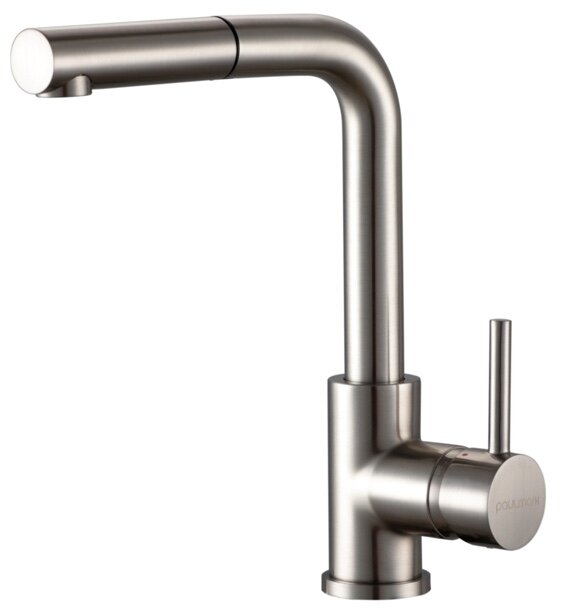 Смеситель для кухни Paulmark Kassel Ka214311-NI с выдвижным изливом, никель
