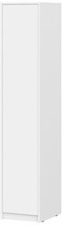Шкаф пенал со штангой или полками для одежды в прихожую, спальню или гостиную 40см Белый ровный - ИЦ0425