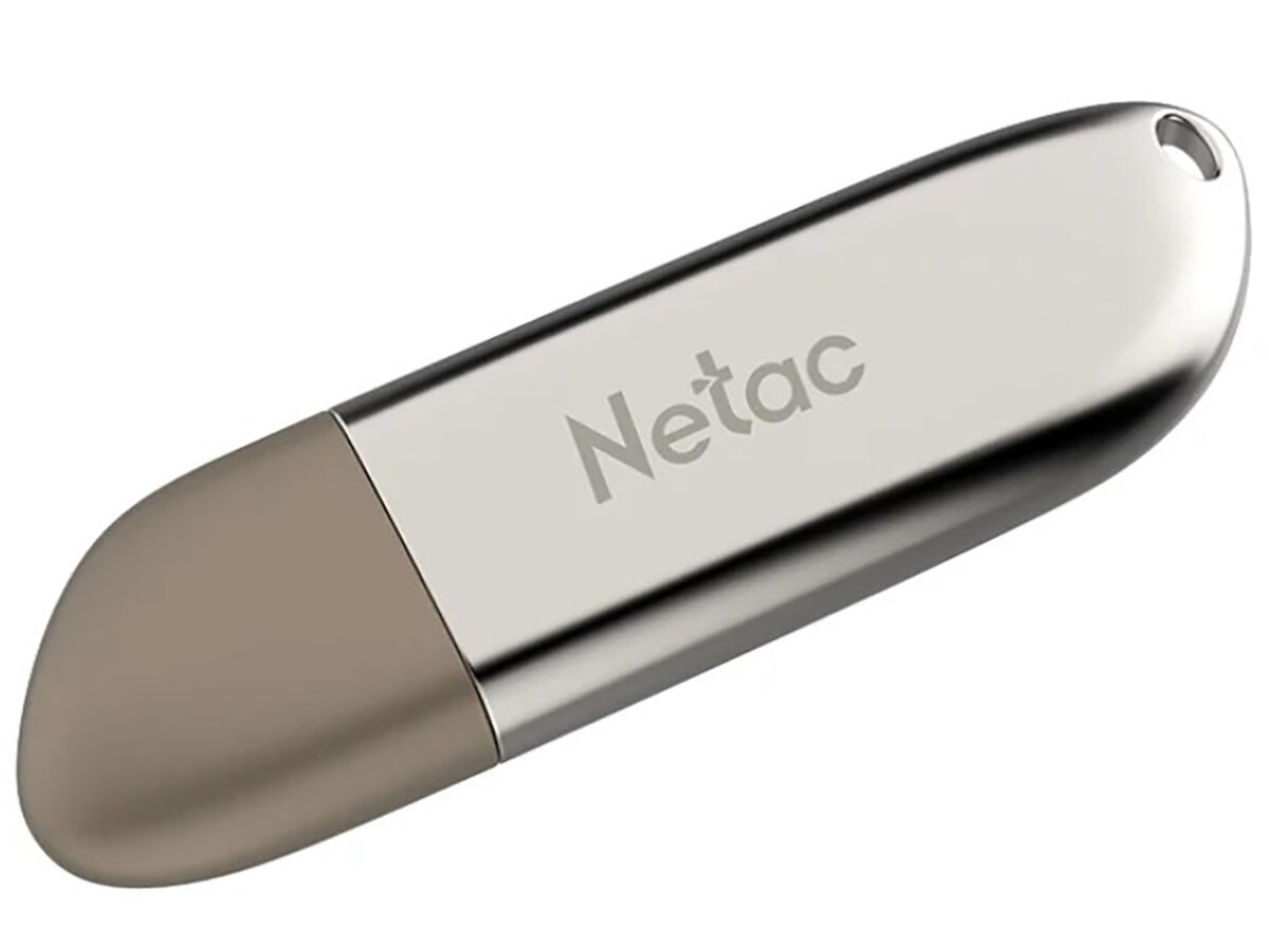 Флешка Netac U352, 64Gb, USB 3.0, Серебристый/Коричневый NT03U352N-064G-30PN
