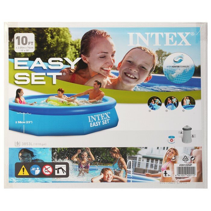 INTEX Бассейн надувной Easy Set, 305 х 76 см, фильтр-насос, 28122NP INTEX - фотография № 6