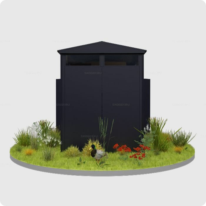Контейнер хранения Люксовый SKOGGY Mini, с двухскатной крышей, двумя створками и металлическим полом - фотография № 6