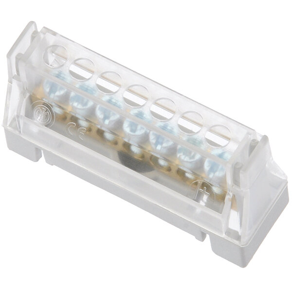 фото Шина ноль 507F на 7 присоединений серая 63А ДКС (2 шт. в комплекте)