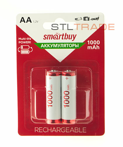 Аккумуляторы NiMh AA 1000mAh SmartBuy 2шт. в блистере