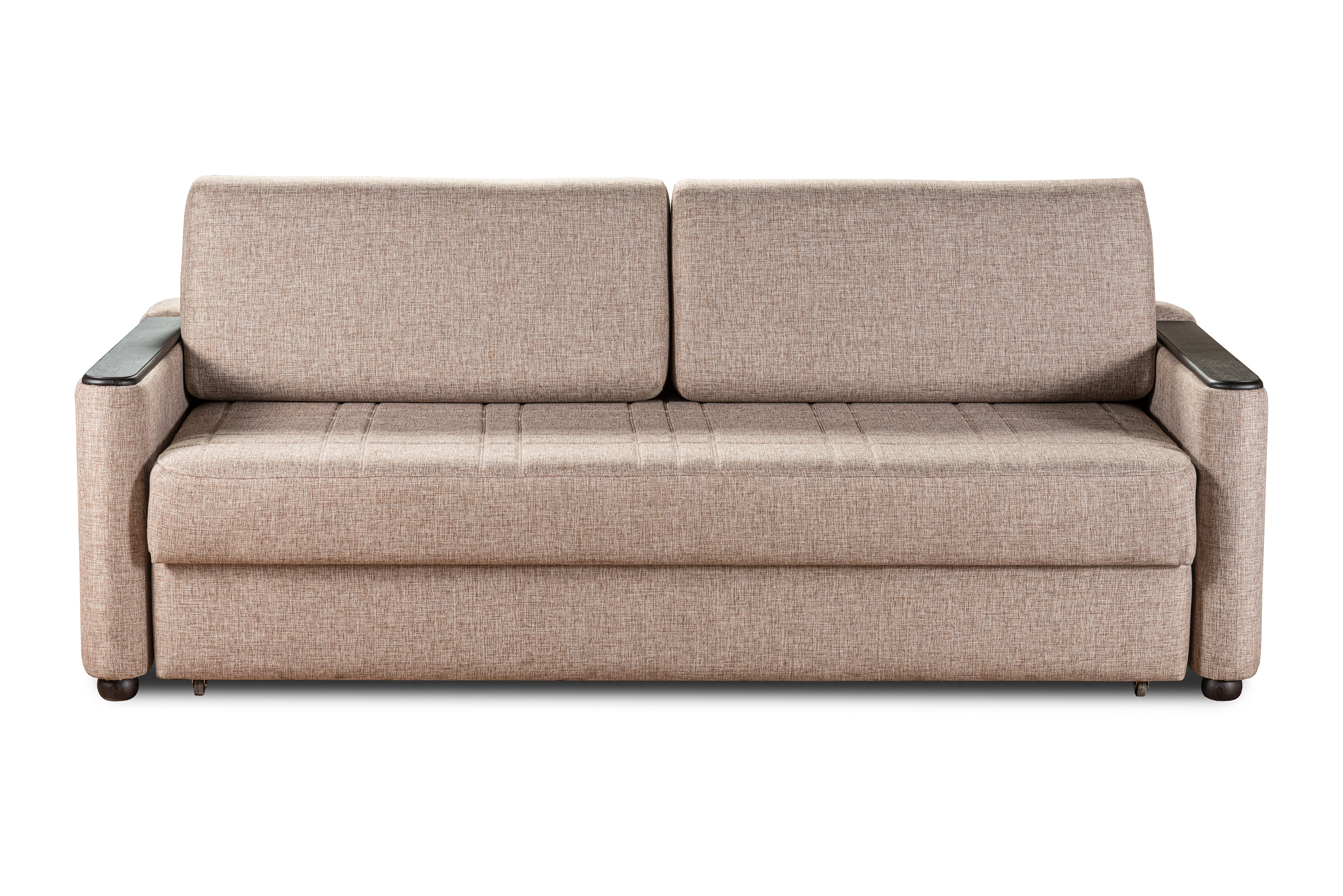 Диван-кровать Sofa Collection Кронос-2 Орех, Песочный, Светло-коричневый - фотография № 4