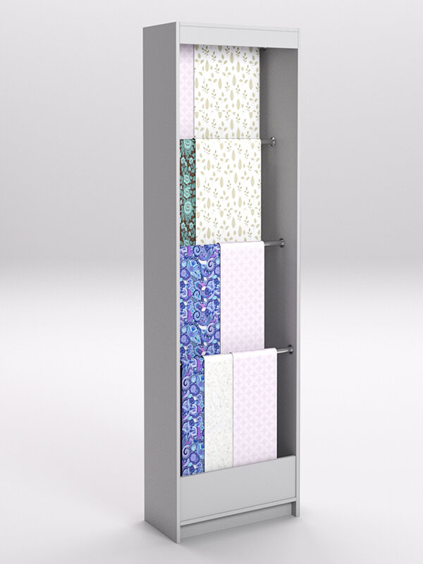 фото Стеллаж из ДСП для одежды,тканей и штор №2-600, Серый 60 x 30 x 210 см