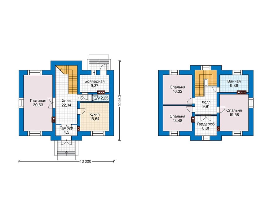 Проект дома Plans-41-46 (161 кв.м, поризованный кирпич) - фотография № 3