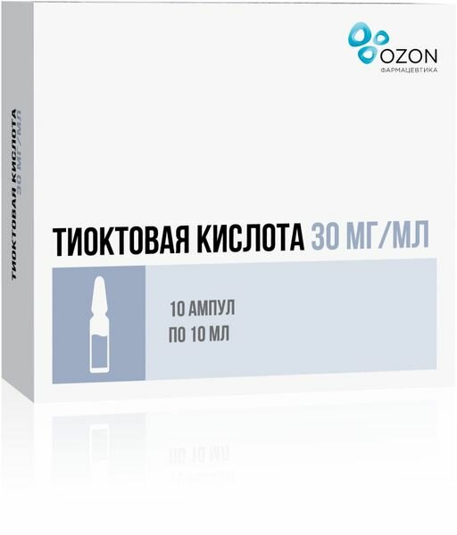 Тиоктовая кислота конц. д/приг. р-ра д/инф. амп.