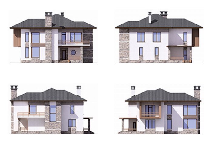 Проект дома Plans-40-56 (214 кв.м, поризованный кирпич) - фотография № 3