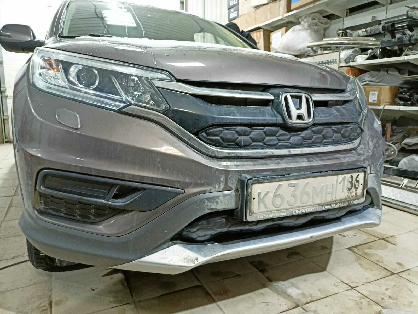 Утеплитель радиатора зимняя защита для Honda CR-V 2014 – 2018 IV Рестайлинг