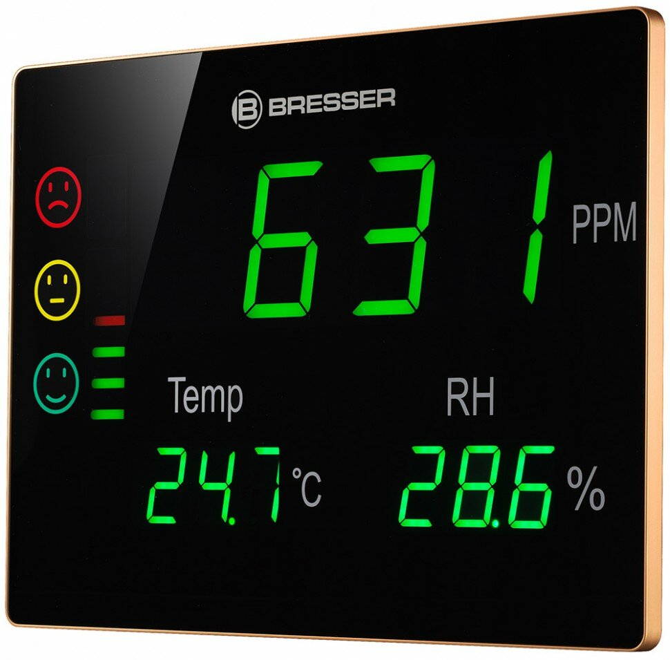 Гигрометр Bresser (Брессер) Air Quality Smile XXL с датчиком CO2 - фотография № 1