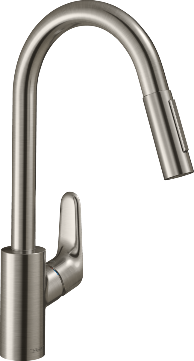 Смеситель Hansgrohe Focus M41 (с вытяжным изливом) (под сталь) для кухни 31815800