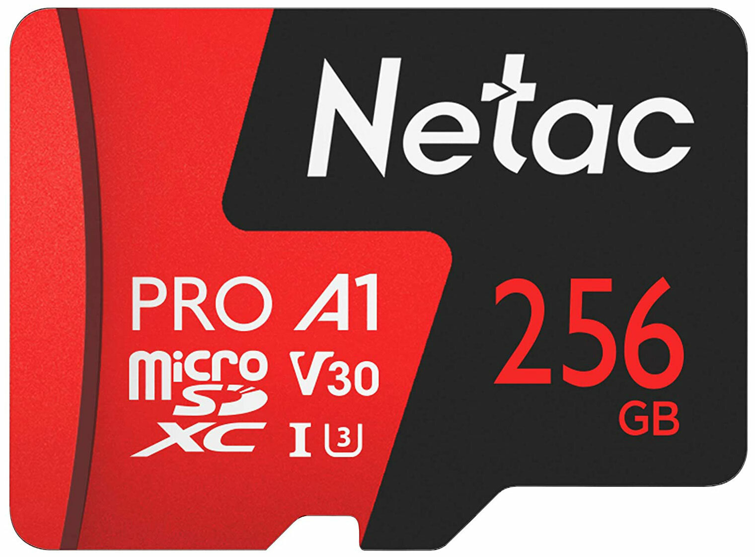 Карта памяти Netac P500 Extreme Pro 256ГБ microSDXC V30/A1 100MB/s NT02P500PRO-256G-S