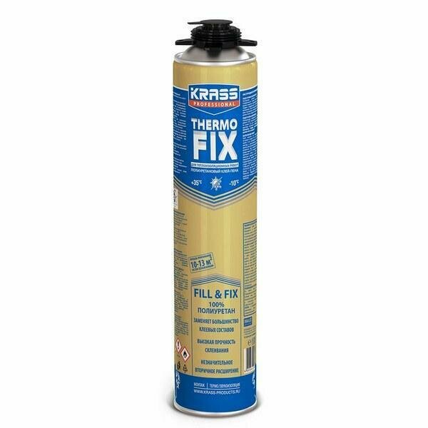 фото Клей-пена KRASS Professional ThermoFix для теплоизоляционных работ 0,75л Беларусь
