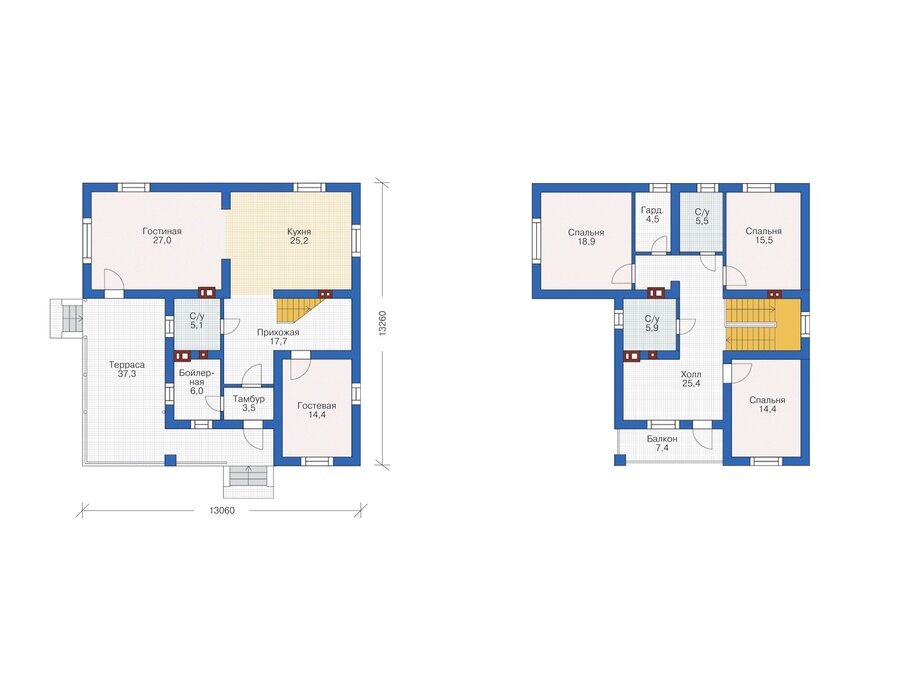 Проект дома Plans-55-24 (189 кв.м, газобетон 400мм) - фотография № 3