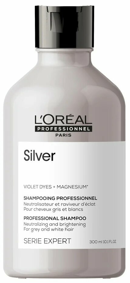 Шампунь для волос L'Oreal Professional Silver Shampoo для осветленных и седых волос 300 мл