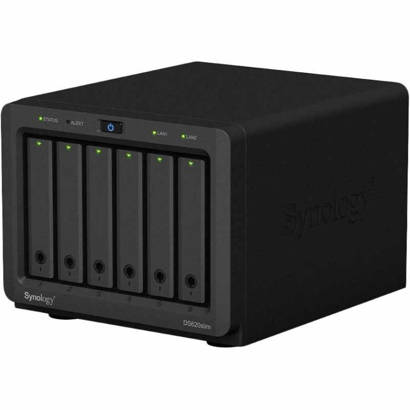 Сетевое хранилище Synology DS620slim 6x2.5 SATA/Celeron J3355/2GB DDR3L