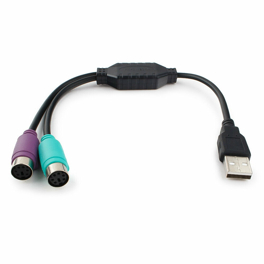 Кабель адаптер Gembird Cablexpert 2xPS/2 - USB AM Black UAPS12-BK