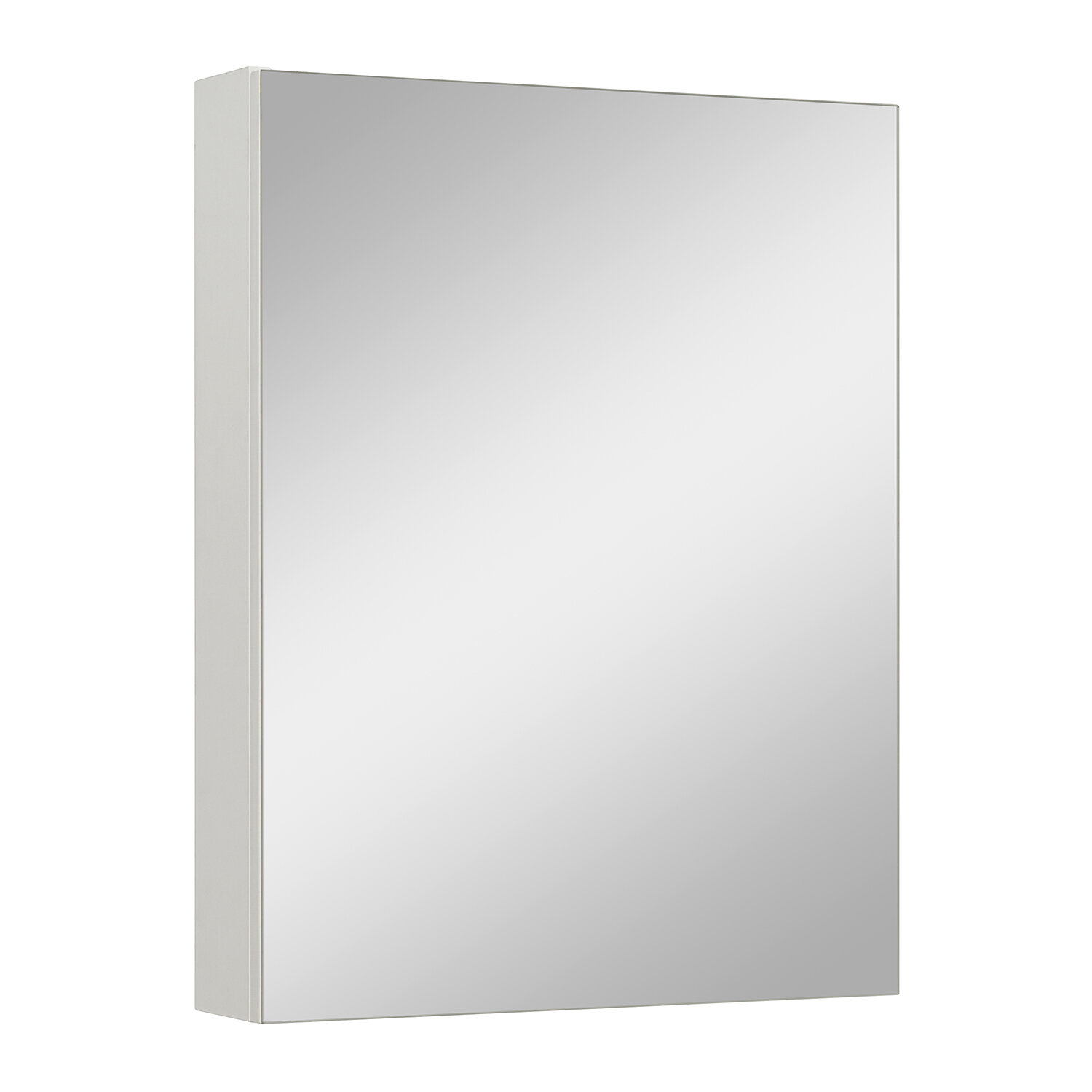 Зеркало шкаф для ванной / Runo / Лада 50 / белый /правый / полка для ванной