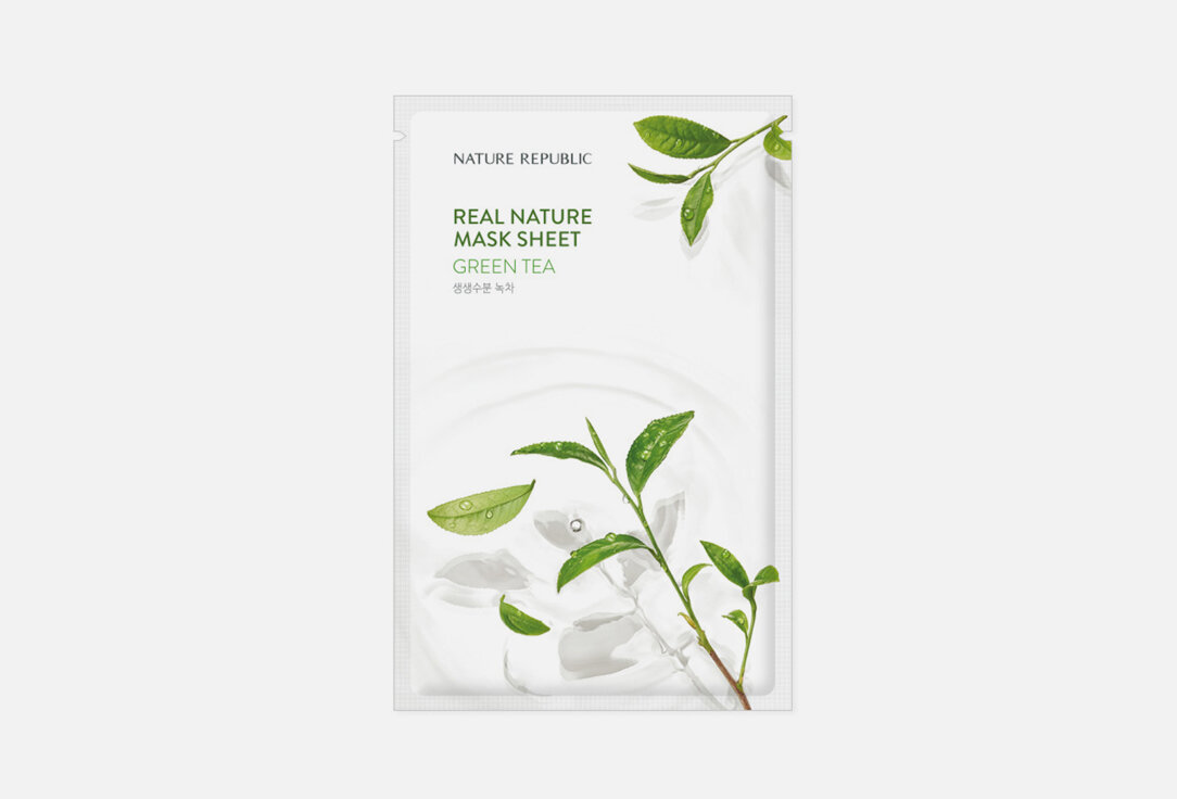 Тканевая маска для лица с экстрактом зеленого чая Nature Republic, Real Nature Mask Sheet Green Tea 1шт