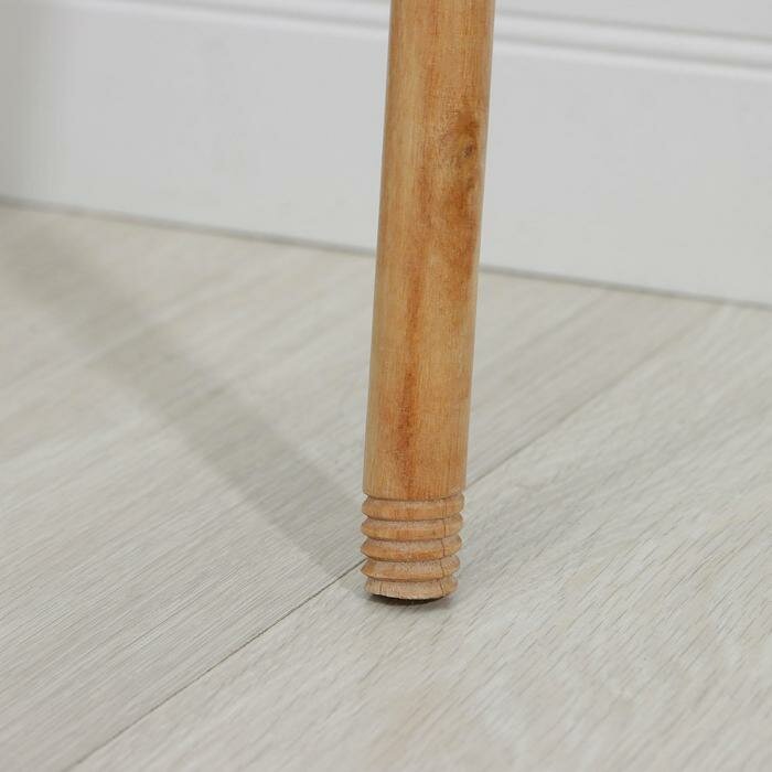 Черенок деревянный, лакированный Доляна, 119х2,2 см, c еврорезьбой - фотография № 2