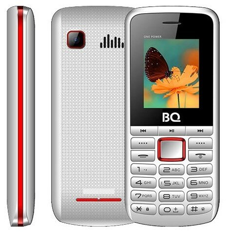 Мобильный телефон BQ One Power 1846, белый/красный - фото №1