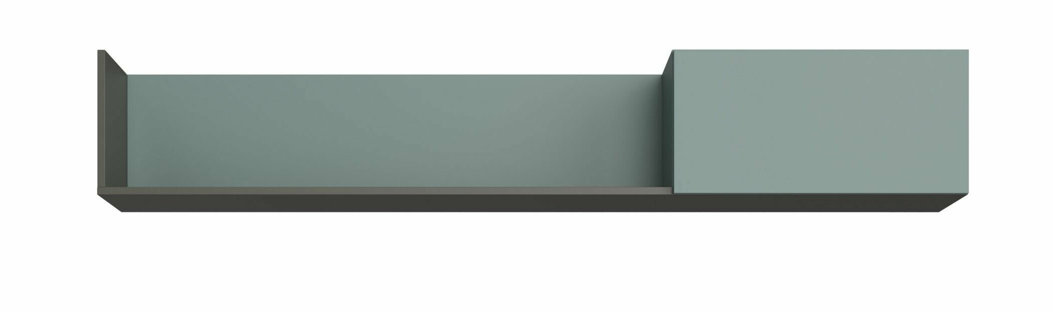 Гостиная VICCO, стенка мебель в гостиную НК-Мебель, Серый графит/Сумеречный голубой, 180 x 180 х 40,2 см (ШхВхГ) - фотография № 7
