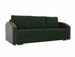 Прямой диван Монако slide зеленый\коричневый - изображение