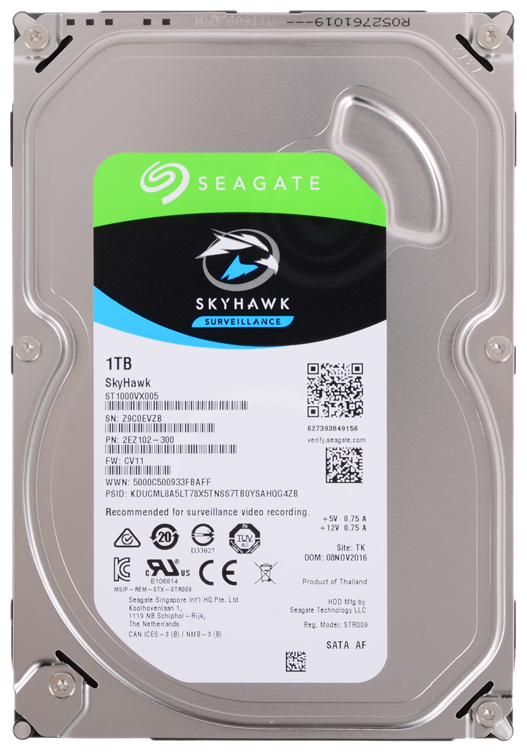 Seagate Жесткий диск 1ТБ Seagate SkyHawk Surveillance ST1000VX005, 5900об./мин., 64МБ (SATA III) (oem)