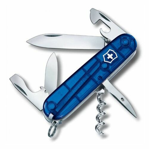 Складной нож Victorinox Spartan, функций: 12, 91мм, синий полупрозрачный , коробка картонная [1.3603.t2]