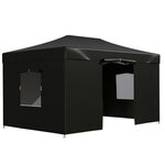Тент-шатер быстросборный Helex 4342 3x4, 5х3м полиэстер черный - изображение