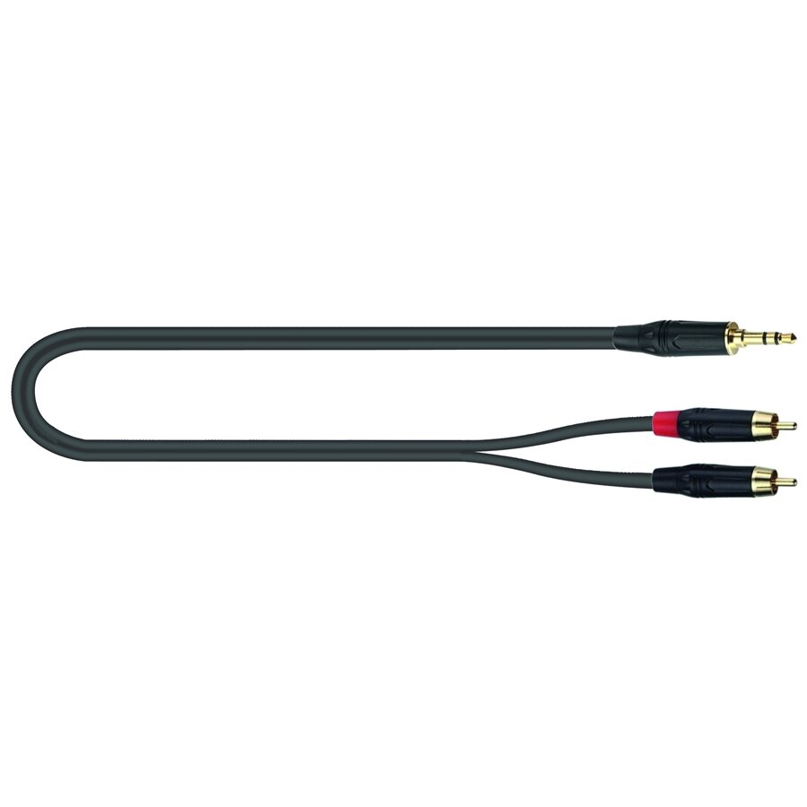 Кабель аудио 1xMini Jack - 2xRCA QUIK LOK JUST J352RCA 1 1.0m - фото №1