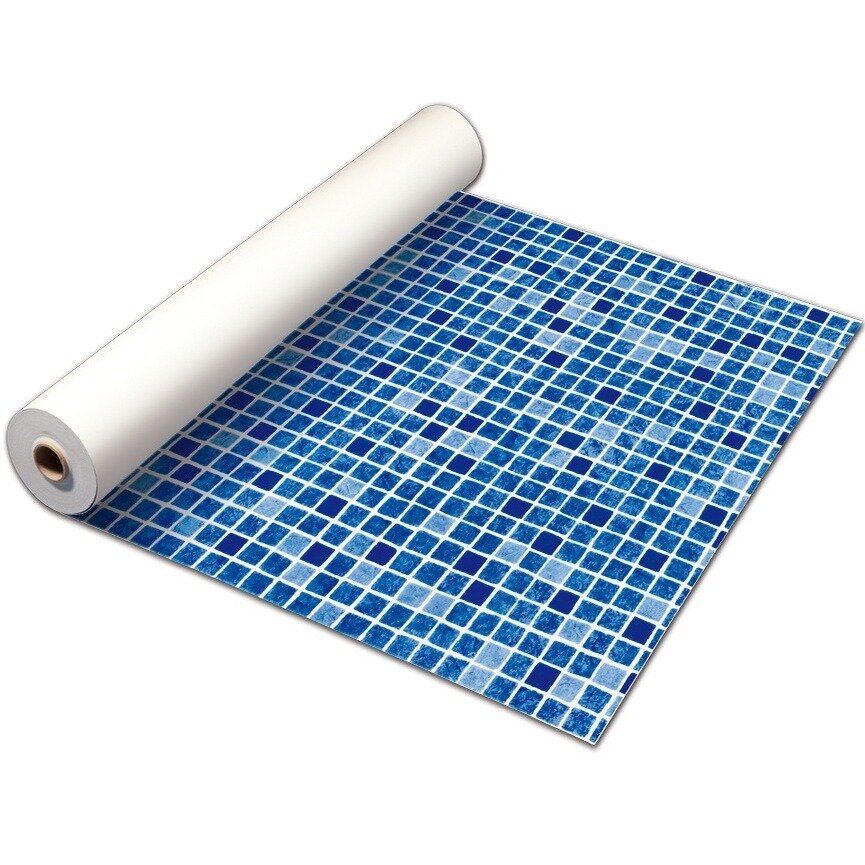 Плёнка ПВХ Renolit Alkorplan 3000, цвет мозаика (Persia Blue), рулон 25 x 1,65 м, цена - за 1 м2 - фотография № 2