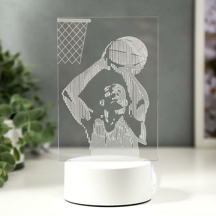 RISALUX Светильник "Баскетбол" LED RGB от сети 9,5х11х20 см - фотография № 2