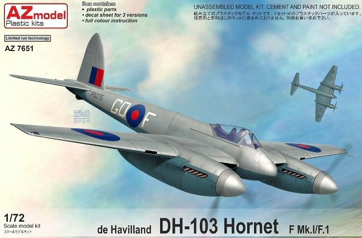 7651 AZmodel Английский истребитель DH-103 Hornet F Mk. I/F.1 1/72