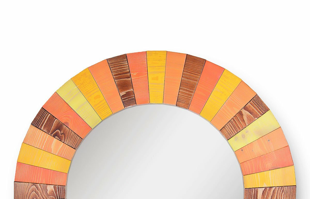 Зеркало deti-colors сосна оранжевый широкое 94см - фотография № 5
