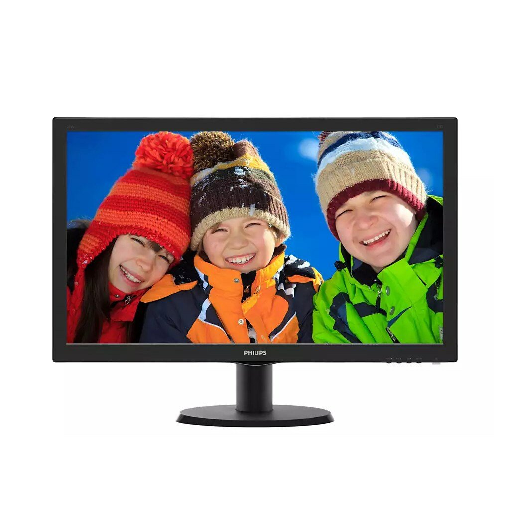 LCD 23.6" Philips 243V5QSBA/00(01) Black (MVA, 1920x1080, 178°/178°, 8мс, DVI)