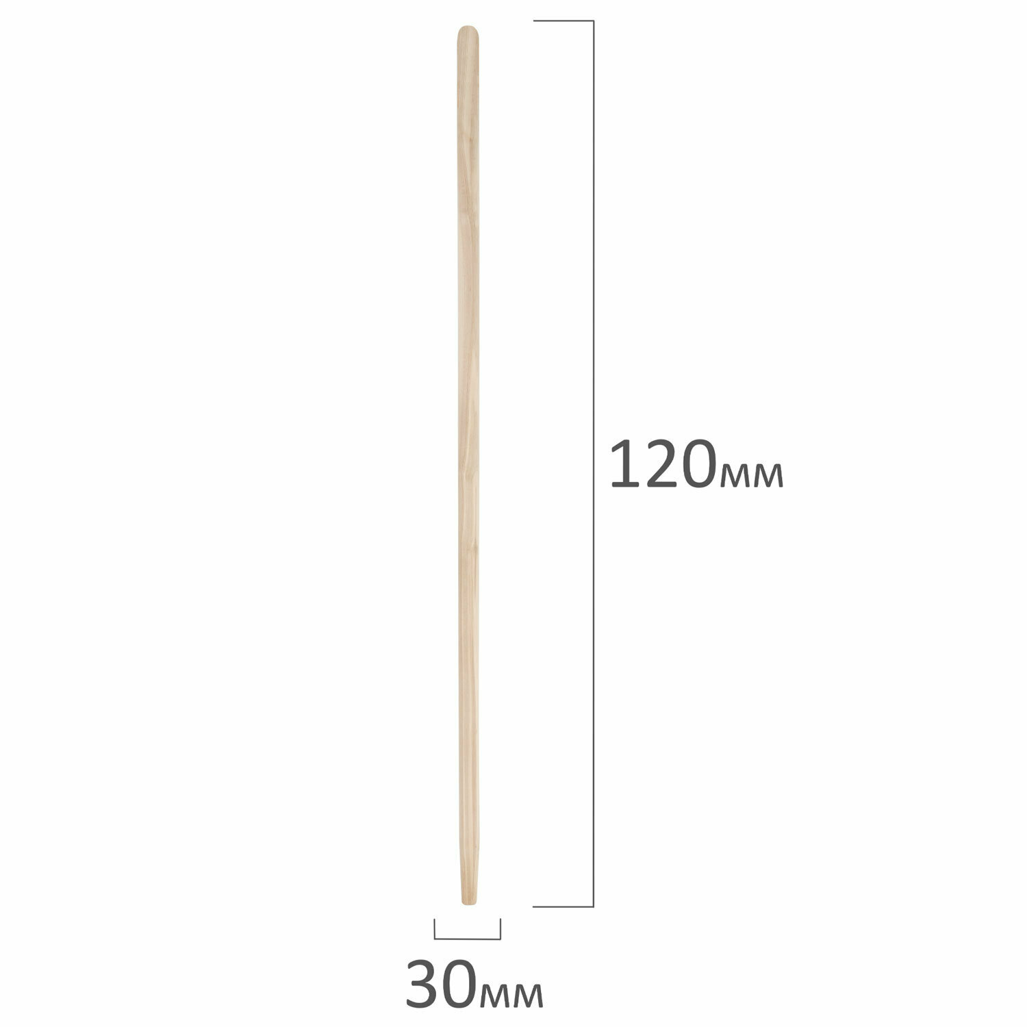 Черенок для инвентаря, диаметр 30 мм, длина 120 см, деревянный, 74065 - фотография № 2