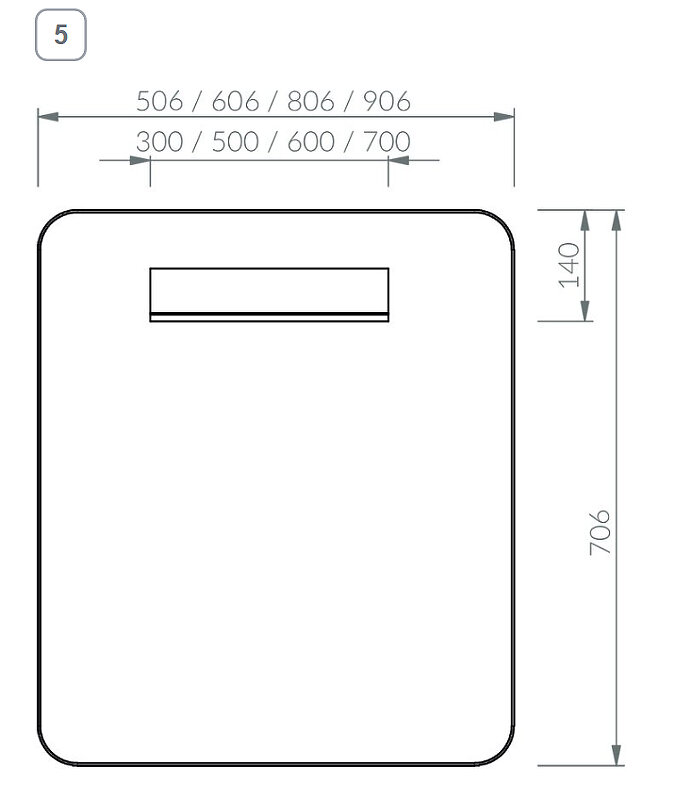 Зеркало Ravak Strip 90 X000001572 с подсветкой Черное - фотография № 5