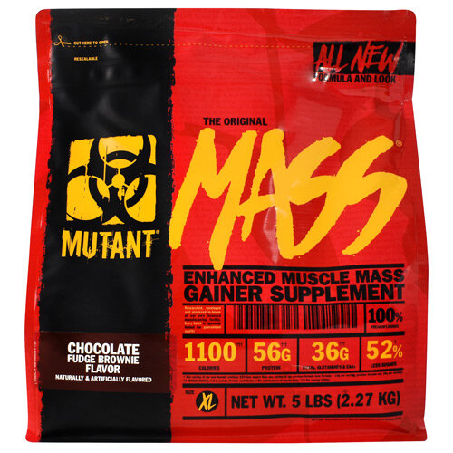 Гейнер Mutant Mass 2270 г, Брауни с шоколадной помадкой