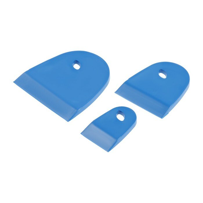 фото Набор шпателей тундра "РИО", ПВХ, синий, 3 шт., 33-55-77 мм