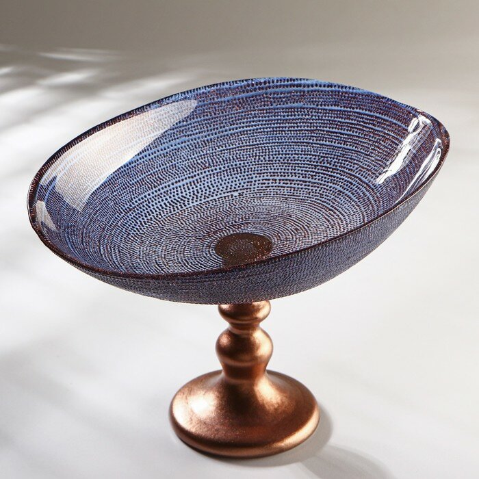 фото AKCAM Блюдо сервировочное для фруктов Inspiration, d=30 см, на ножке, цвет фиолетовый