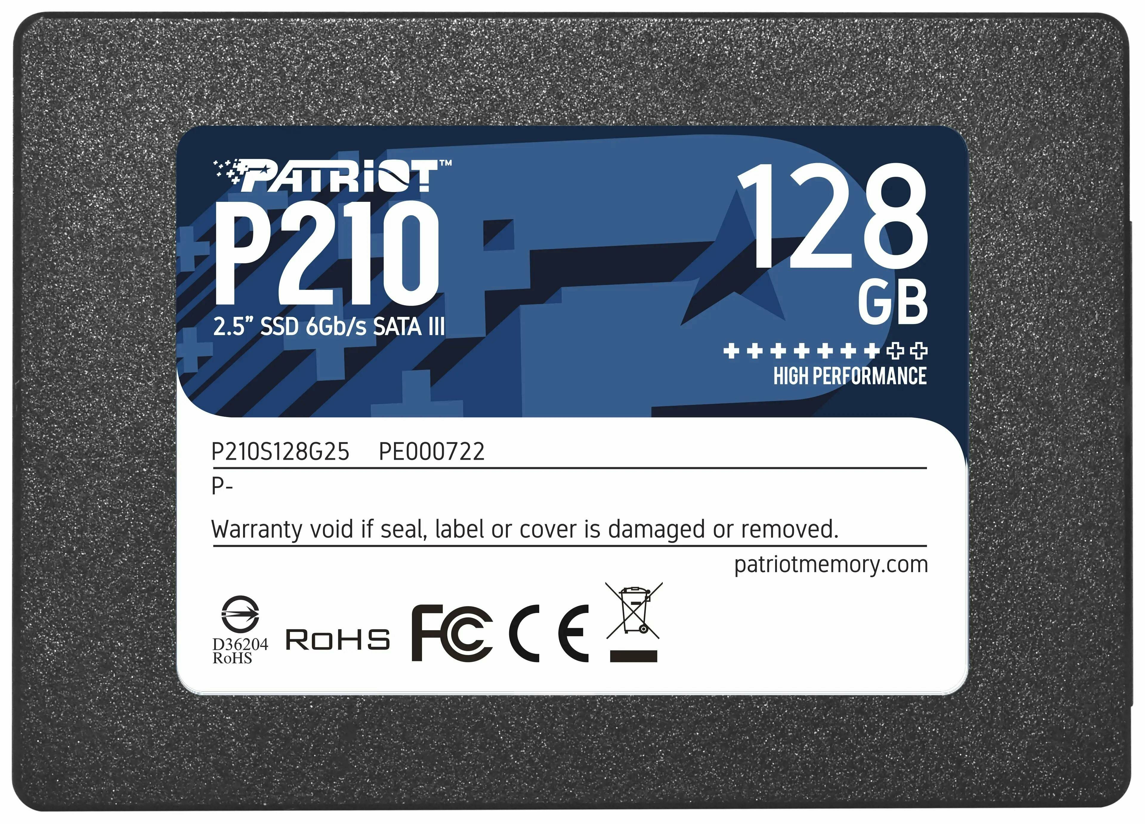 Внутренний накопитель SSD Patriot P210 128Gb