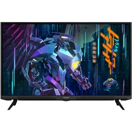 GigaByte Монитор LCD GIGABYTE 43" AORUS FV43U-EK {VA 3840x2160 144Hz 1ms 178/178 750cd 10bit(8bit+FRC) 4000:1 DisplayHDR1000 2xHDMI2.1 DisplayPort1.4 FreeSync(Premium Pro) G-Sync AudioOut 2xUSB3.0 USB-C3.0 2x12W VESA}