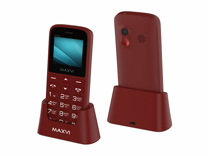 Сотовый телефон Maxvi B100ds Wine Red