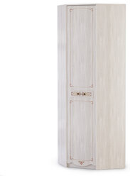 Шкаф для одежды угловой Флоренция 13.123, цвет ясень анкор светлый, ШхГхВ 70,6х70,6х210,3 см., боковина глубиной 397 мм., универсальная дверь