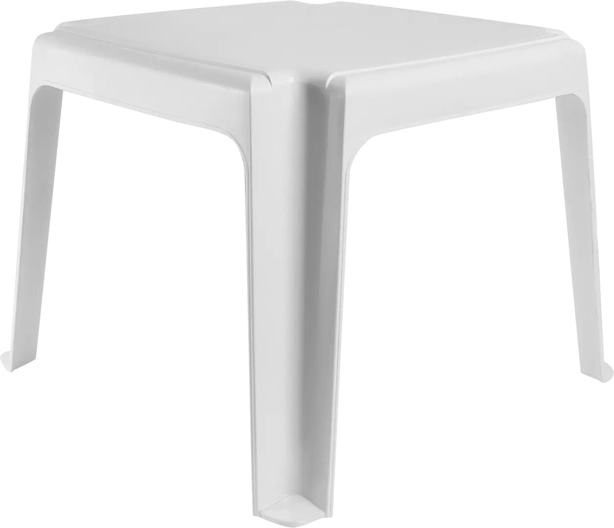 Столик для шезлонга квадратный 45x45 см белый