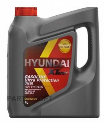 HYUNDAI-XTEER 1041122 Масло мотор. Gasoline Ultra Protection 0W-30, 4 л