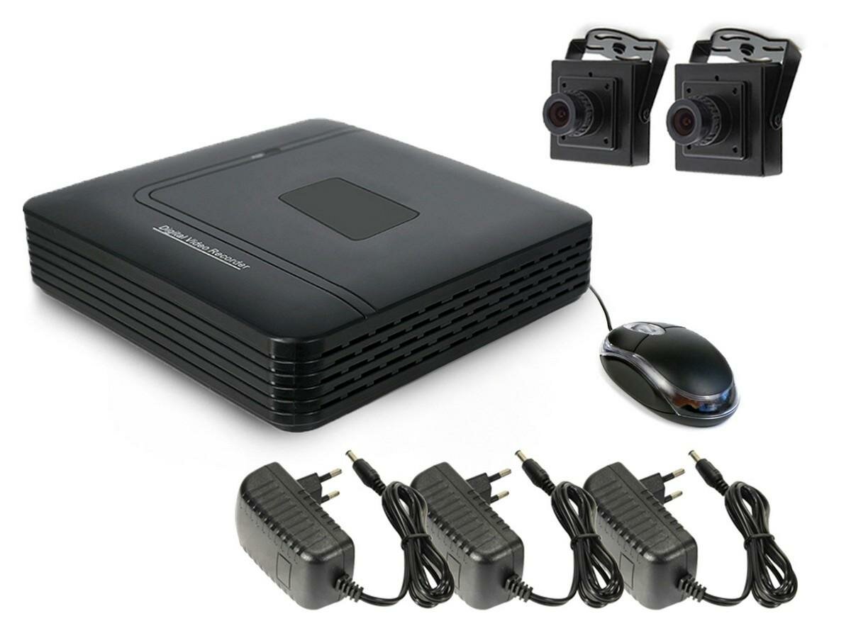 Проводной комплект наблюдения для дома - 2 FullHD AHD камеры: SKY-2604-5M + KDM 411-AF2 (I30021PR) - камеры системы видеонаблюдения