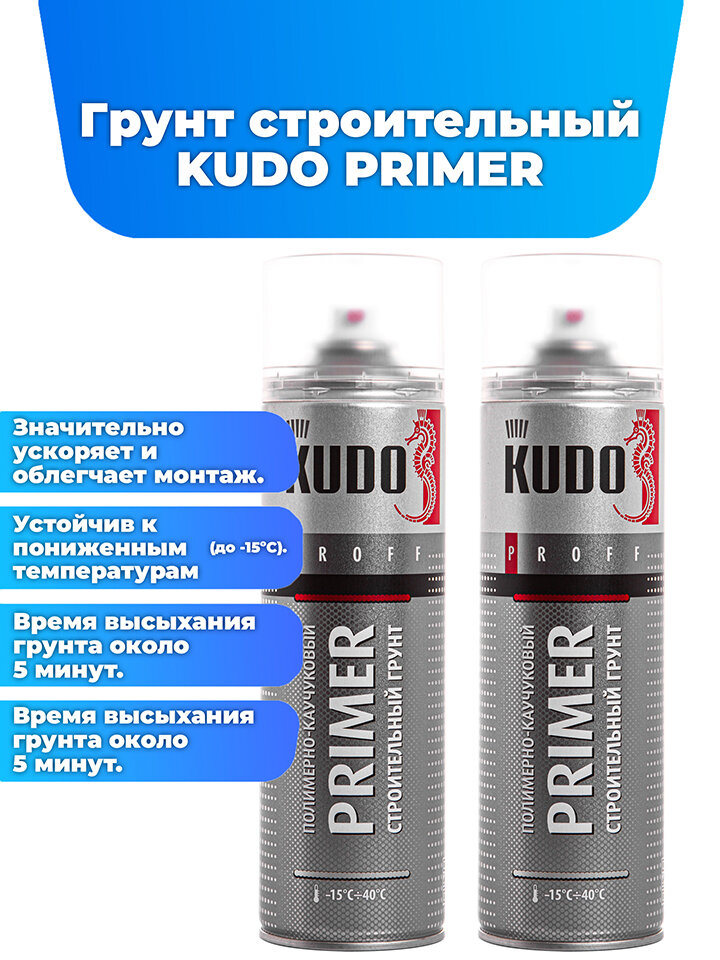 Грунт строительный KUDO PRIMER полимерно-каучуковый, 2 шт. - фотография № 1